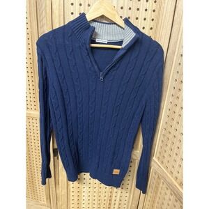 Amazon‎ Essentials Kids Boys Navy Cable Knit 1/4 Zip Sweater Pullover Size XL